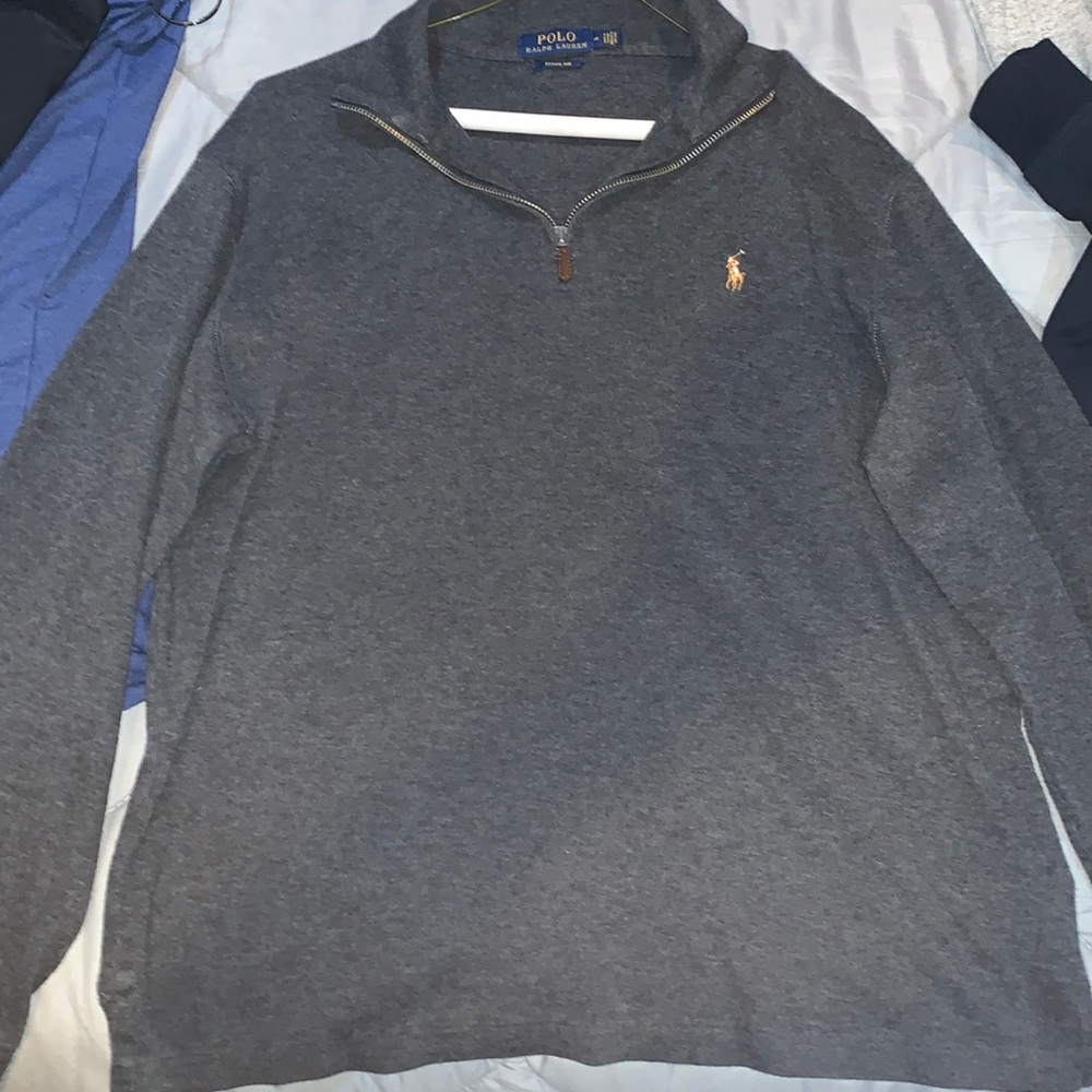 Polo Ralph Lauren Grey Quarter-Zip Sweater